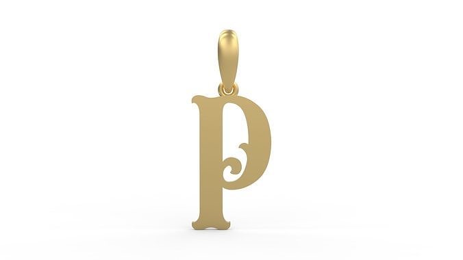 Initial Letters Pendant Circusia P 3D print model