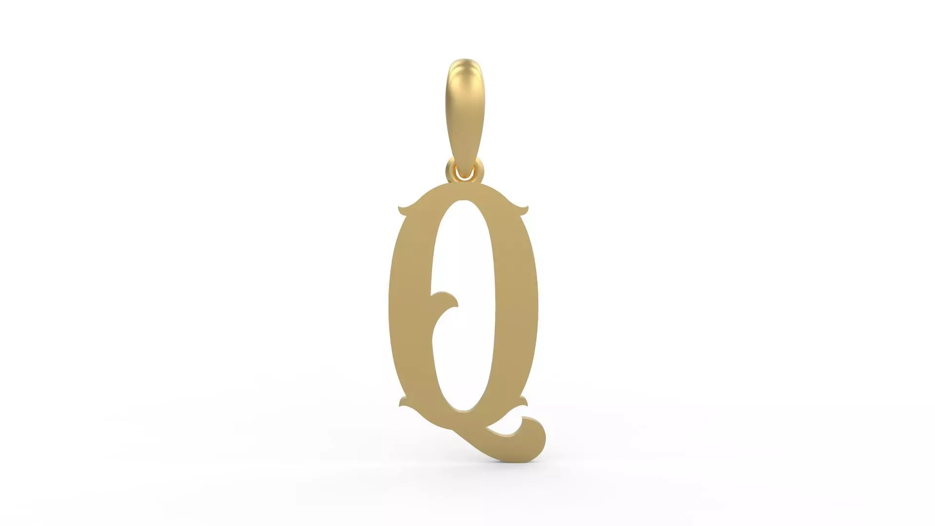 Initial Letters Pendant Circusia Q 3D print model_0