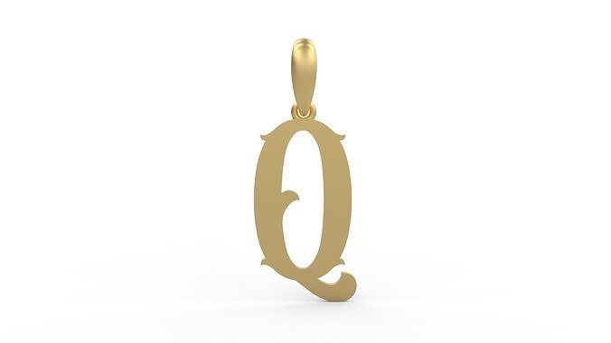 Initial Letters Pendant Circusia Q 3D print model
