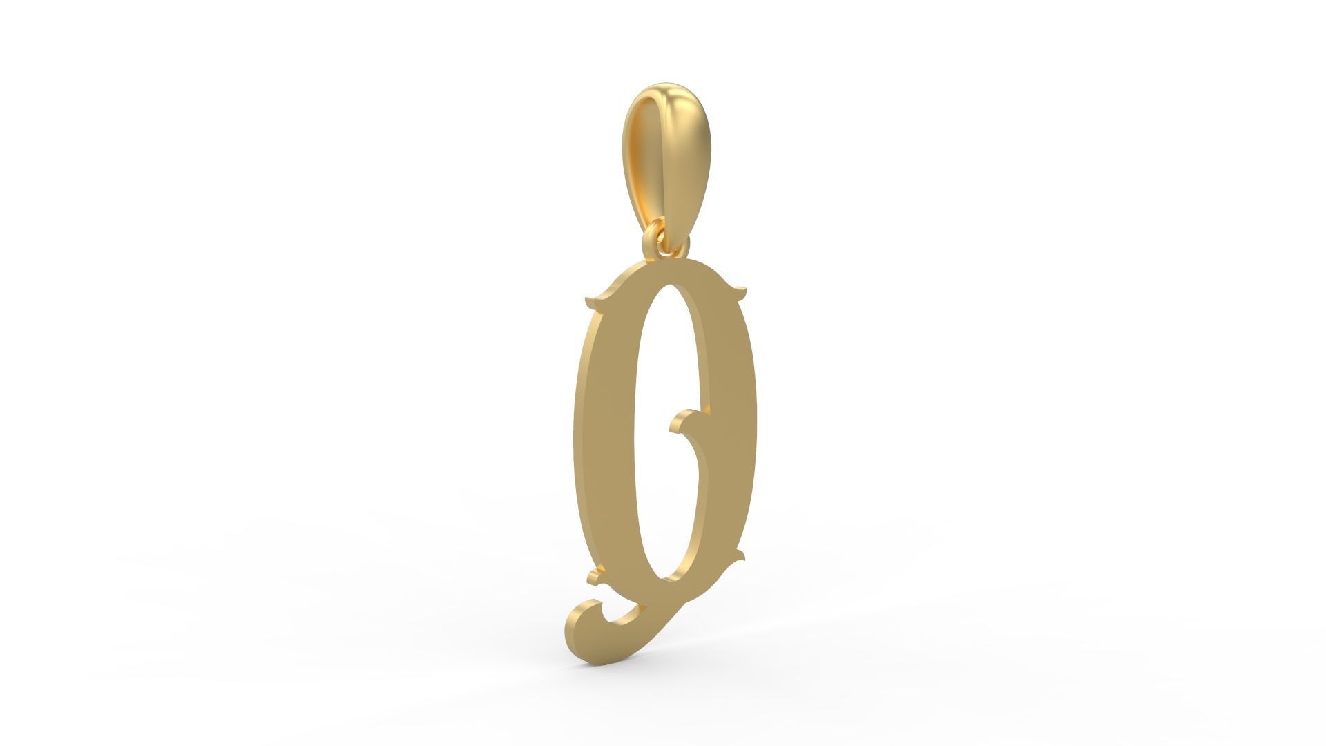 Initial Letters Pendant Circusia Q 3D print model_3