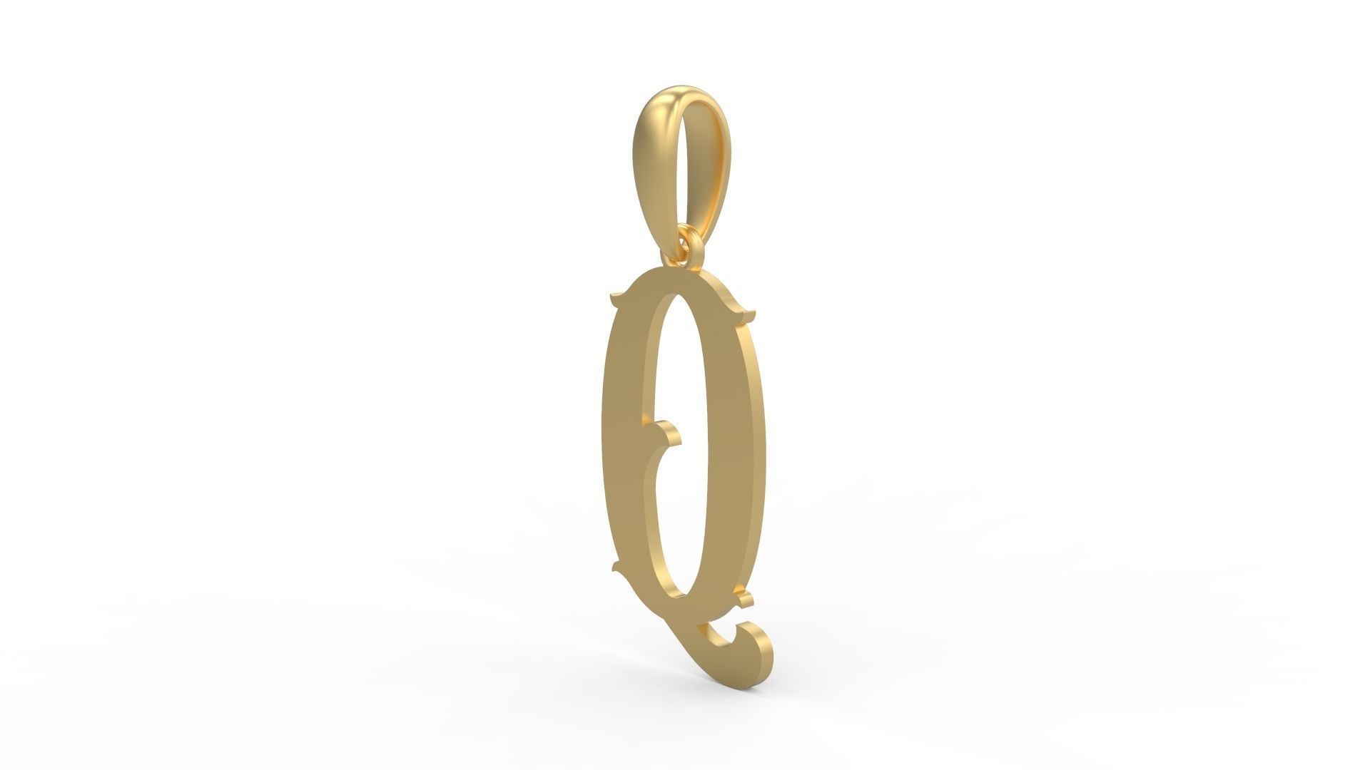 Initial Letters Pendant Circusia Q 3D print model_1