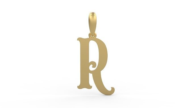 Initial Letters Pendant Circusia R 3D print model