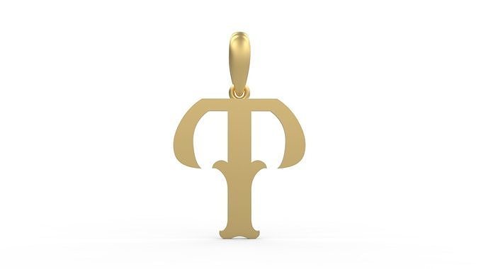 Initial Letters Pendant Circusia T 3D print model