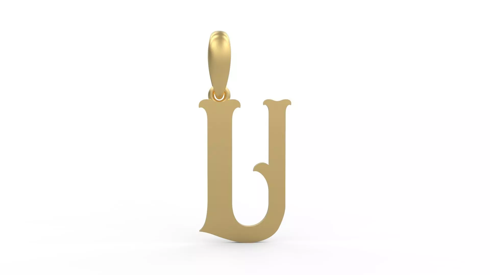 Initial Letters Pendant Circusia U 3D print model_0