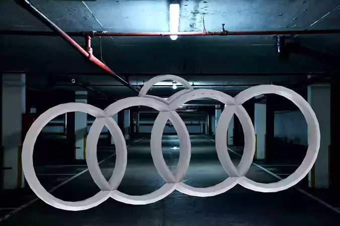 Audi Logo Keychain 3D print model