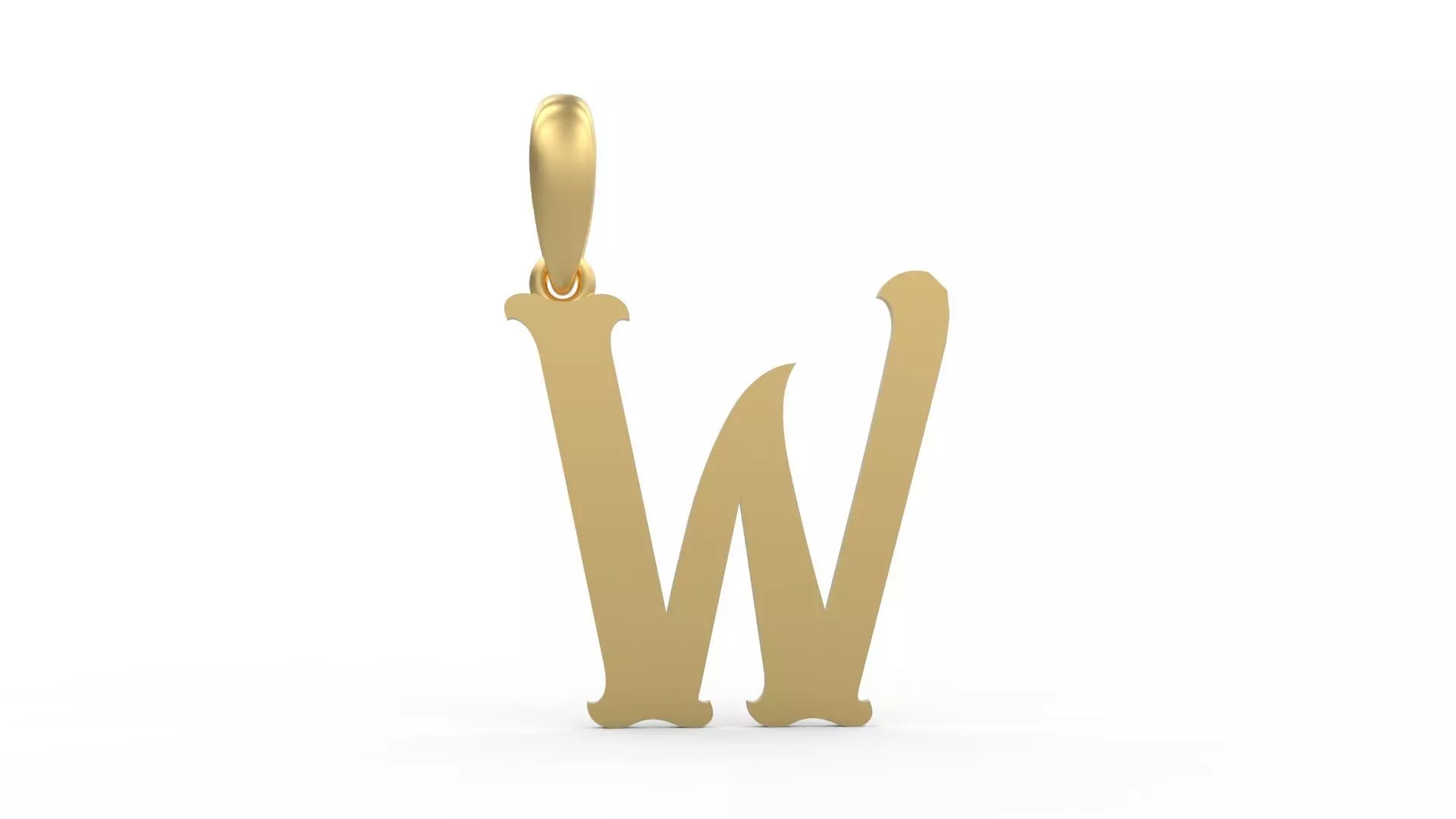 Initial Letters Pendant Circusia W 3D print model_0