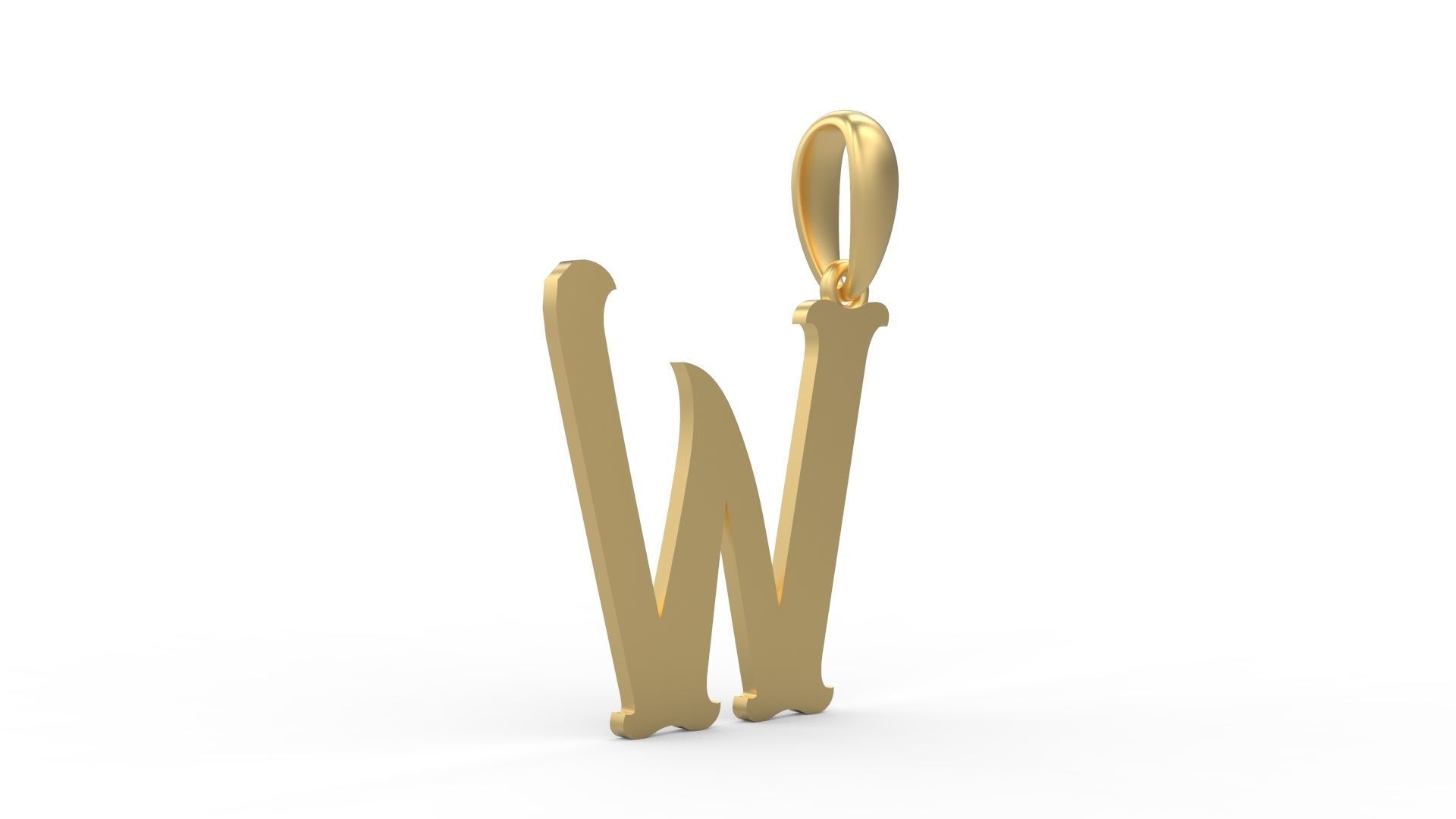 Initial Letters Pendant Circusia W 3D print model_3