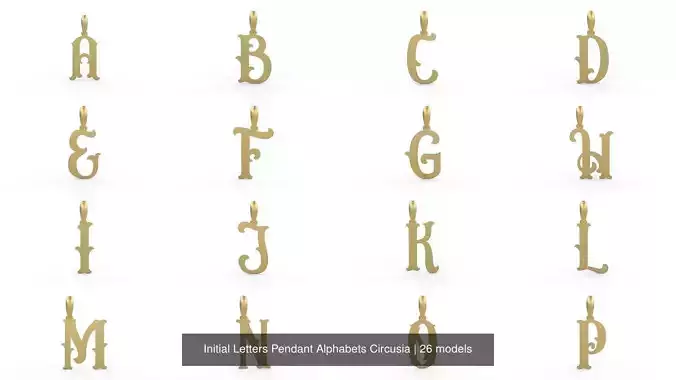 Initial Letters Pendant Alphabets Circusia