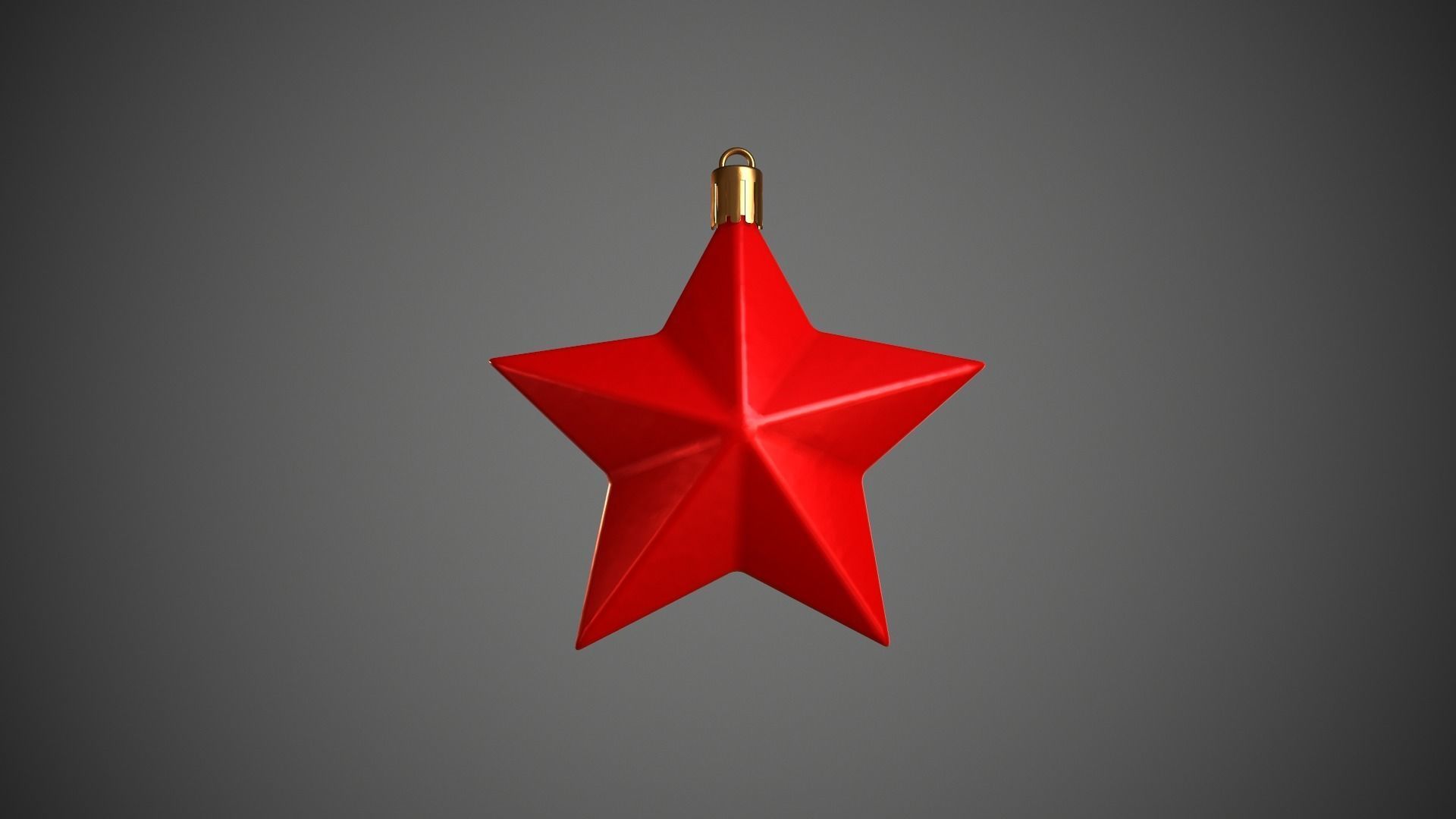 Christmas Star Decoration Low-poly 3D model_2