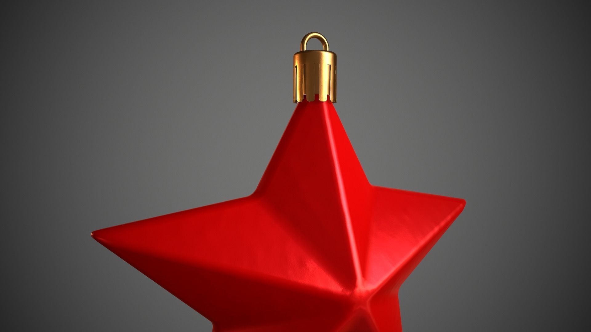 Christmas Star Decoration Low-poly 3D model_3