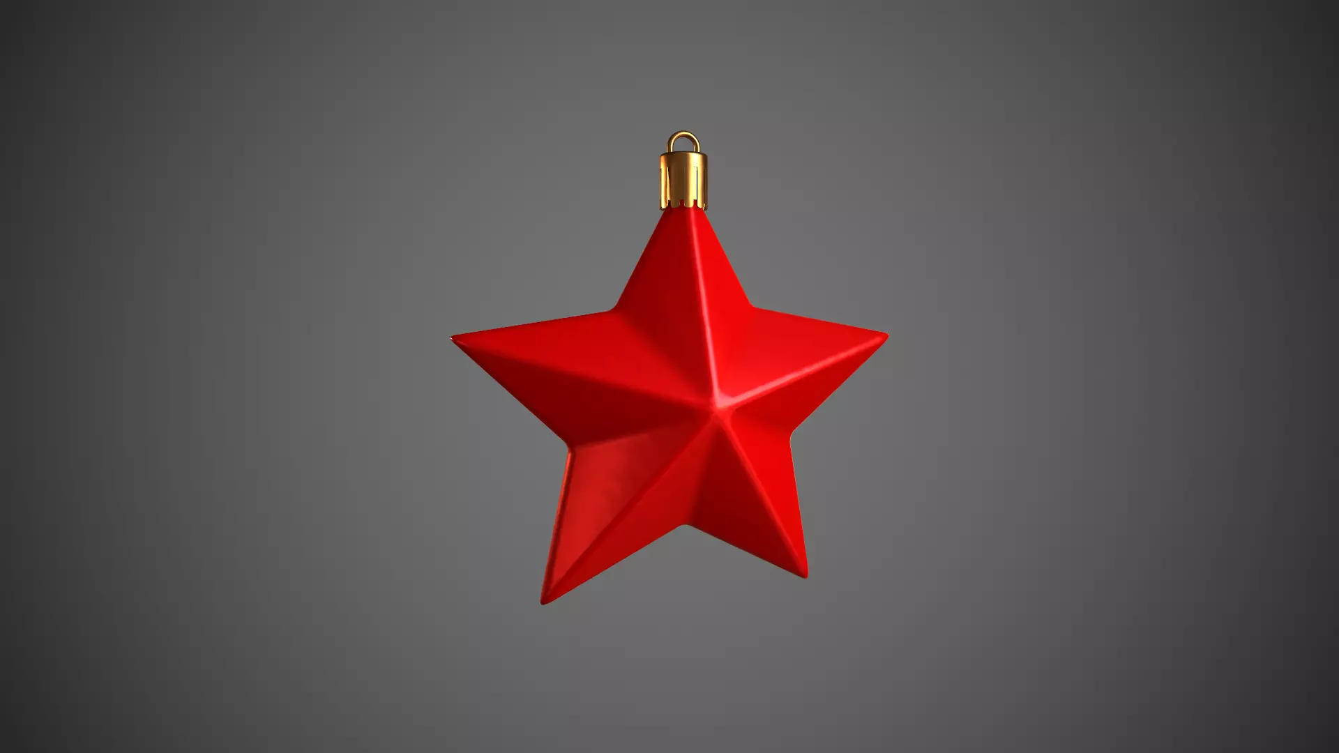 Christmas Star Decoration Low-poly 3D model_0