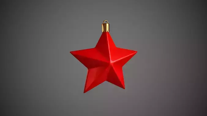 Christmas Star Decoration Low-poly 3D model