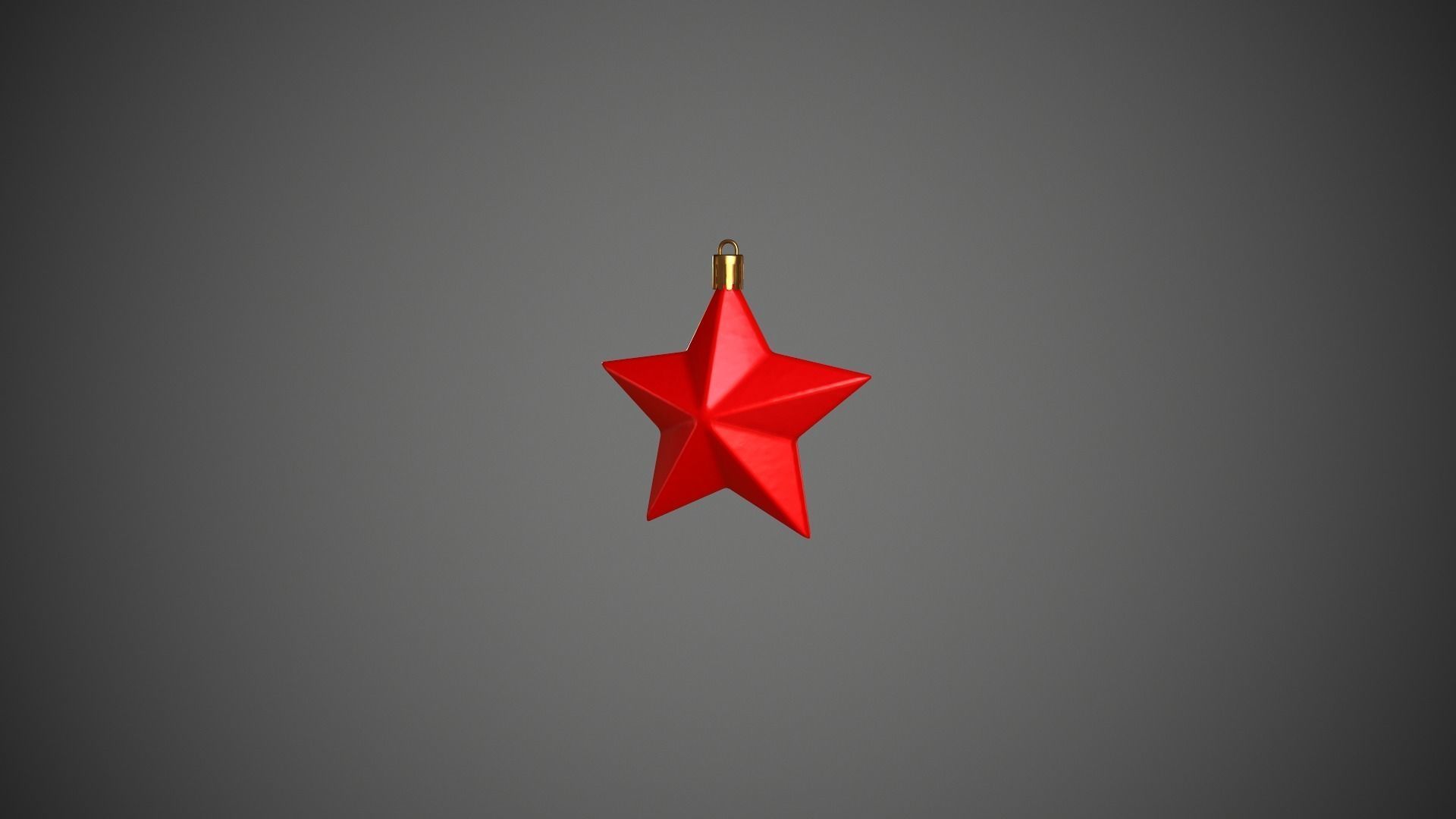 Christmas Star Decoration Low-poly 3D model_4