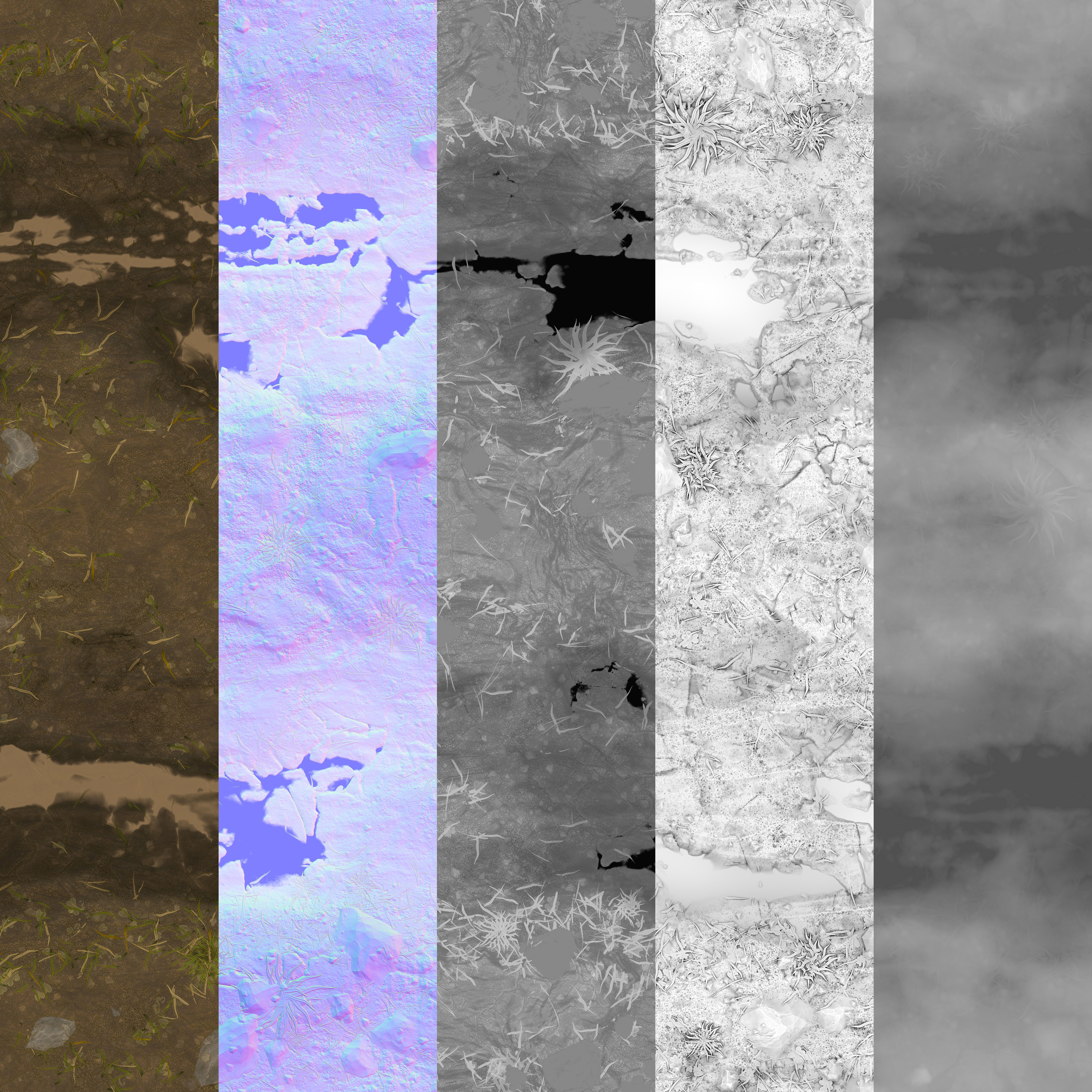 Muddy Road PBR Material Texture Texture_6