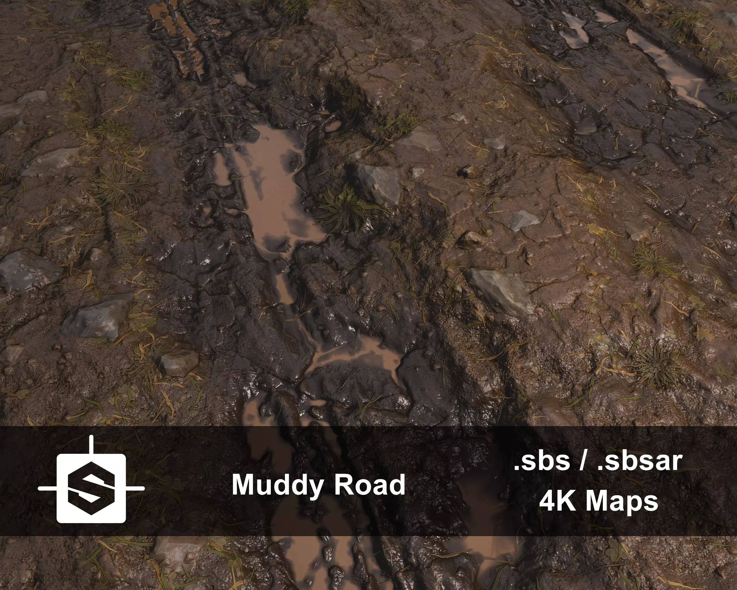 Muddy Road PBR Material Texture Texture_0