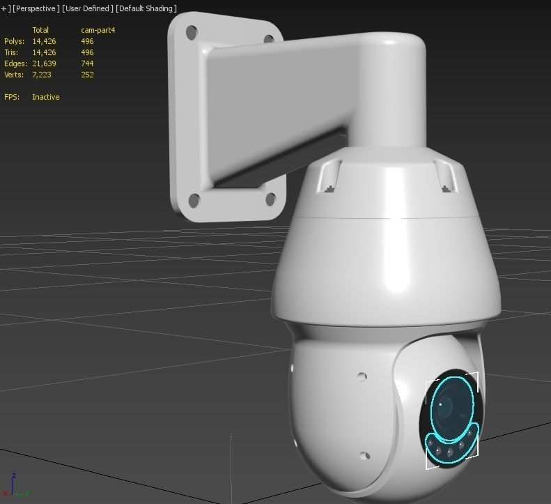 Security Camera M2 Low-poly 3D model_14