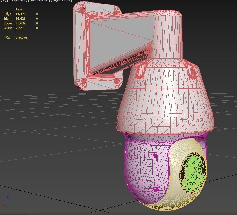 Security Camera M2 Low-poly 3D model_16