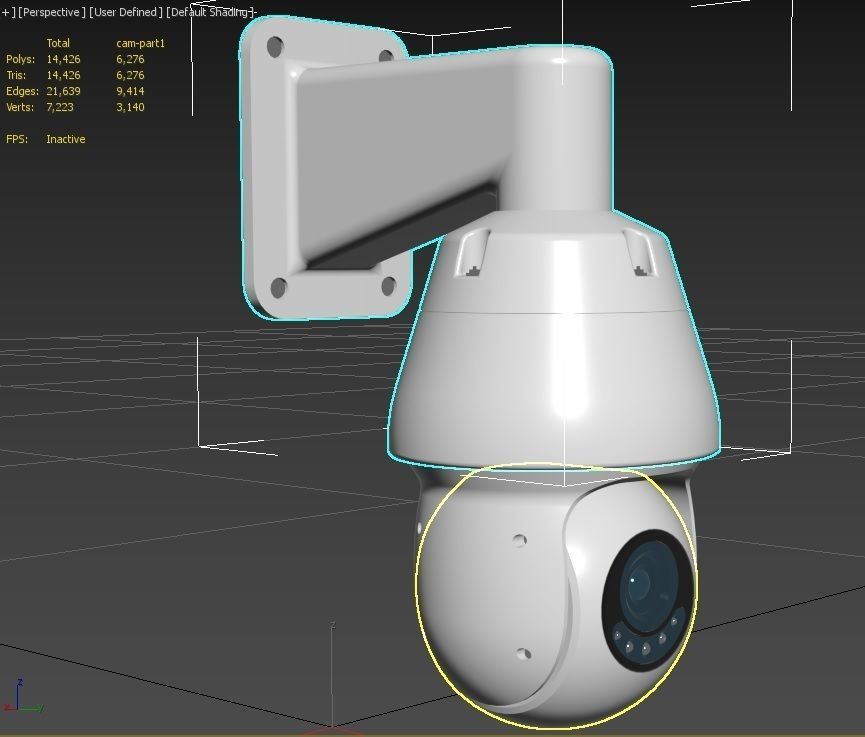 Security Camera M2 Low-poly 3D model_11