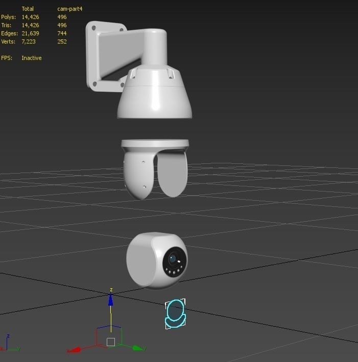 Security Camera M2 Low-poly 3D model_15