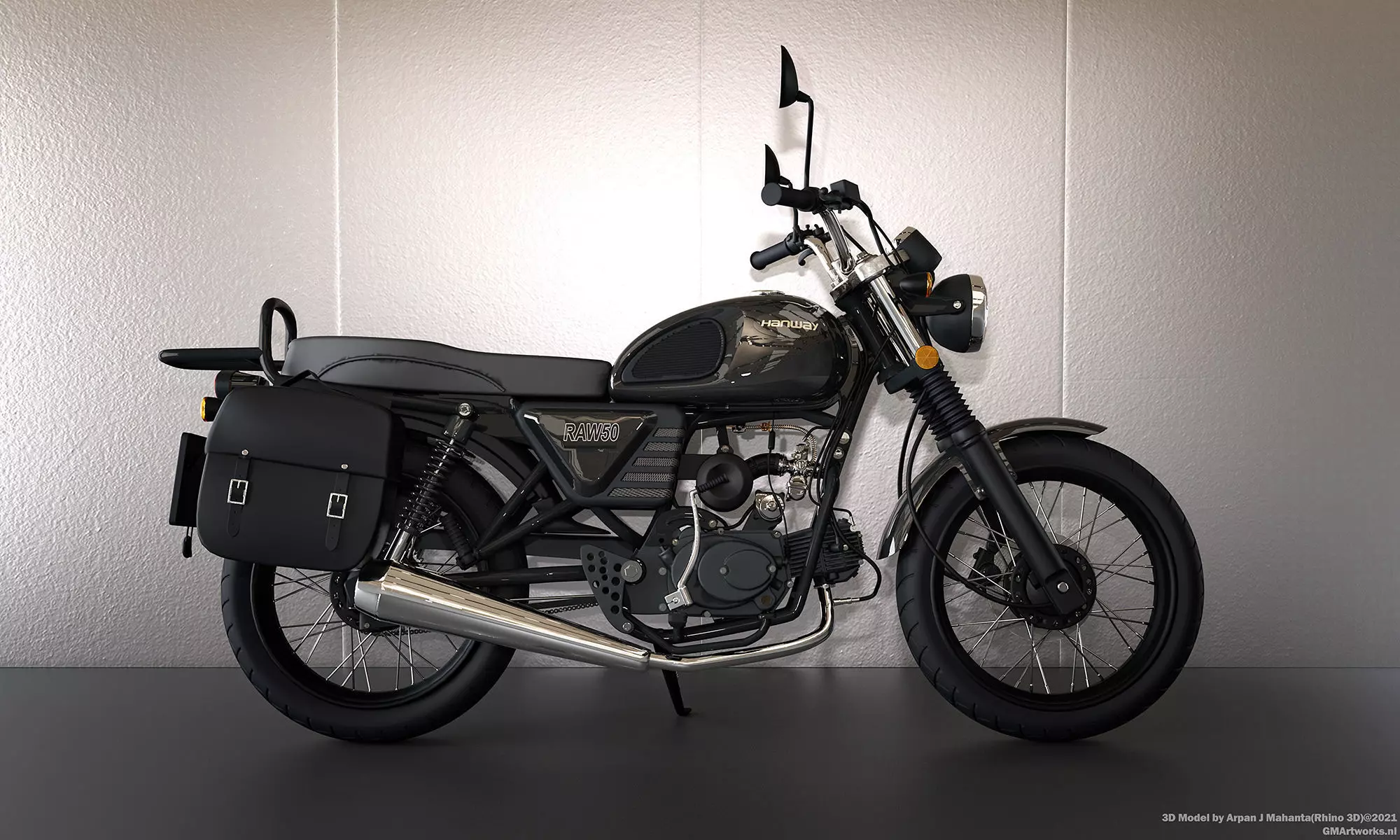 Hanway Raw50 Caferacer 50cc 2018 3D model_0