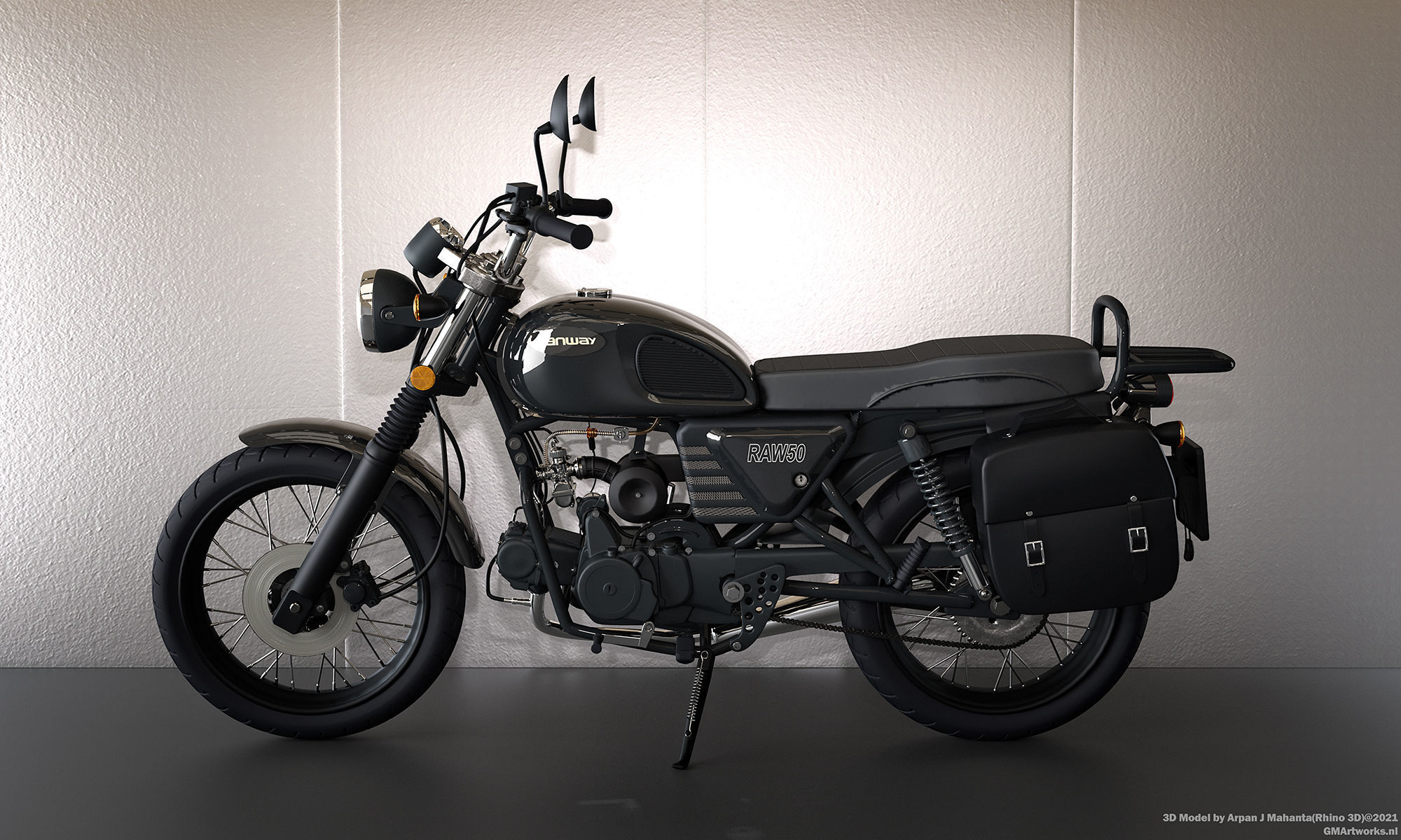 Hanway Raw50 Caferacer 50cc 2018 3D model_2