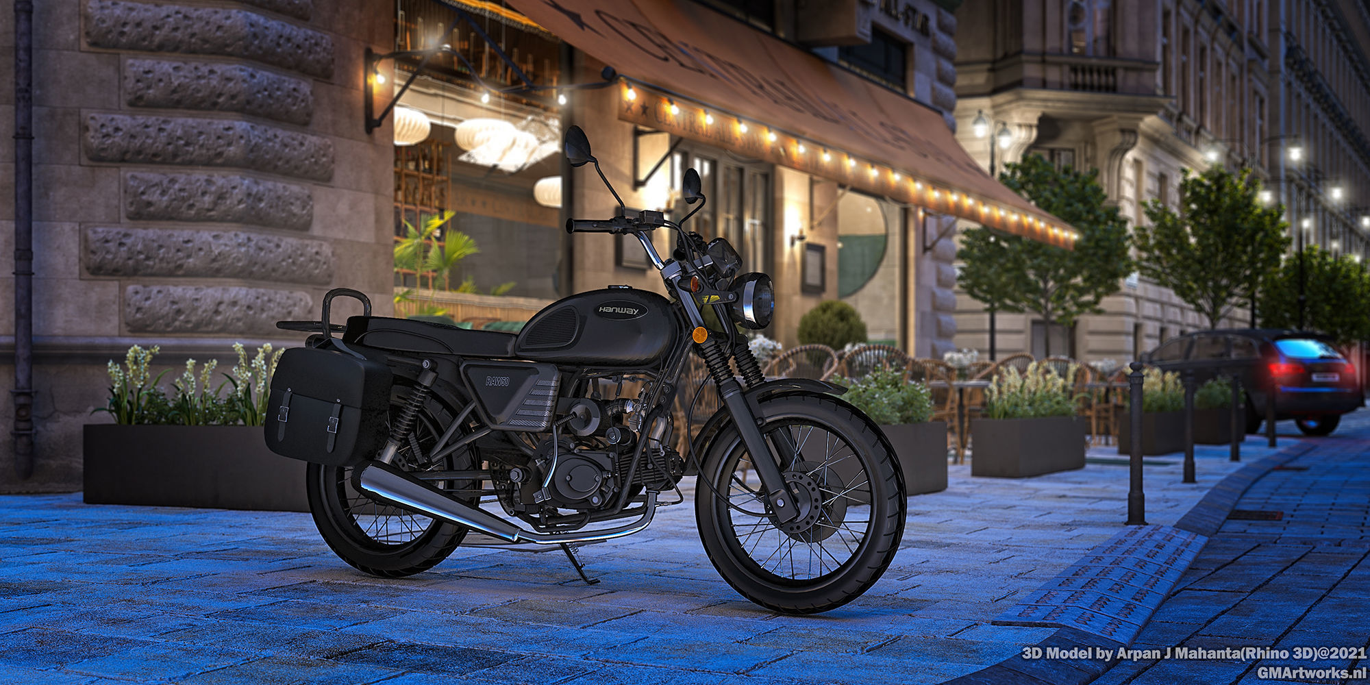 Hanway Raw50 Caferacer 50cc 2018 3D model_4