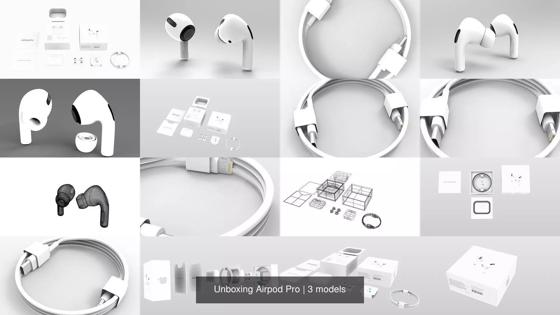 Unboxing Airpod Pro 3D Model Collection_0