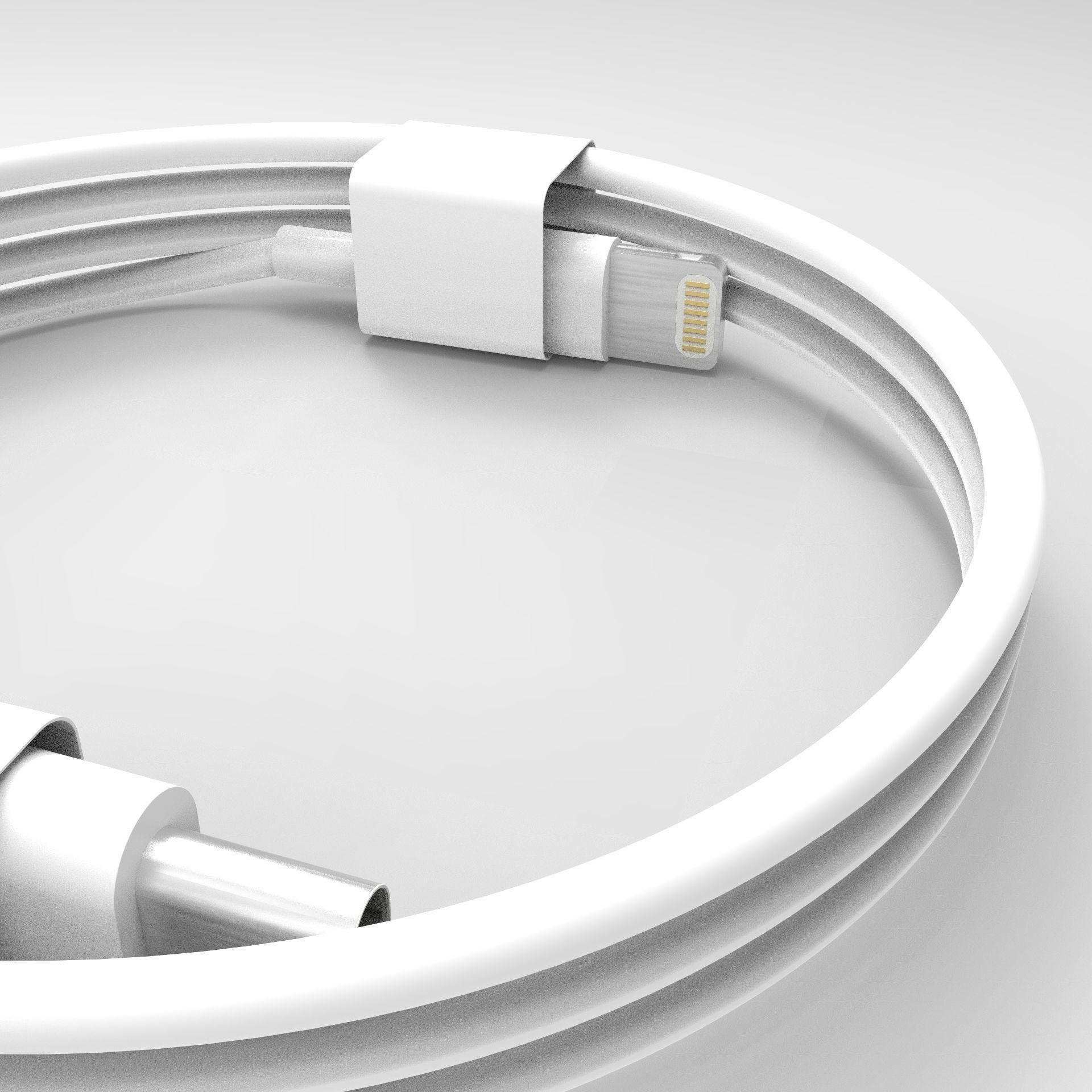 Iphone Cable Type C 3D model_2