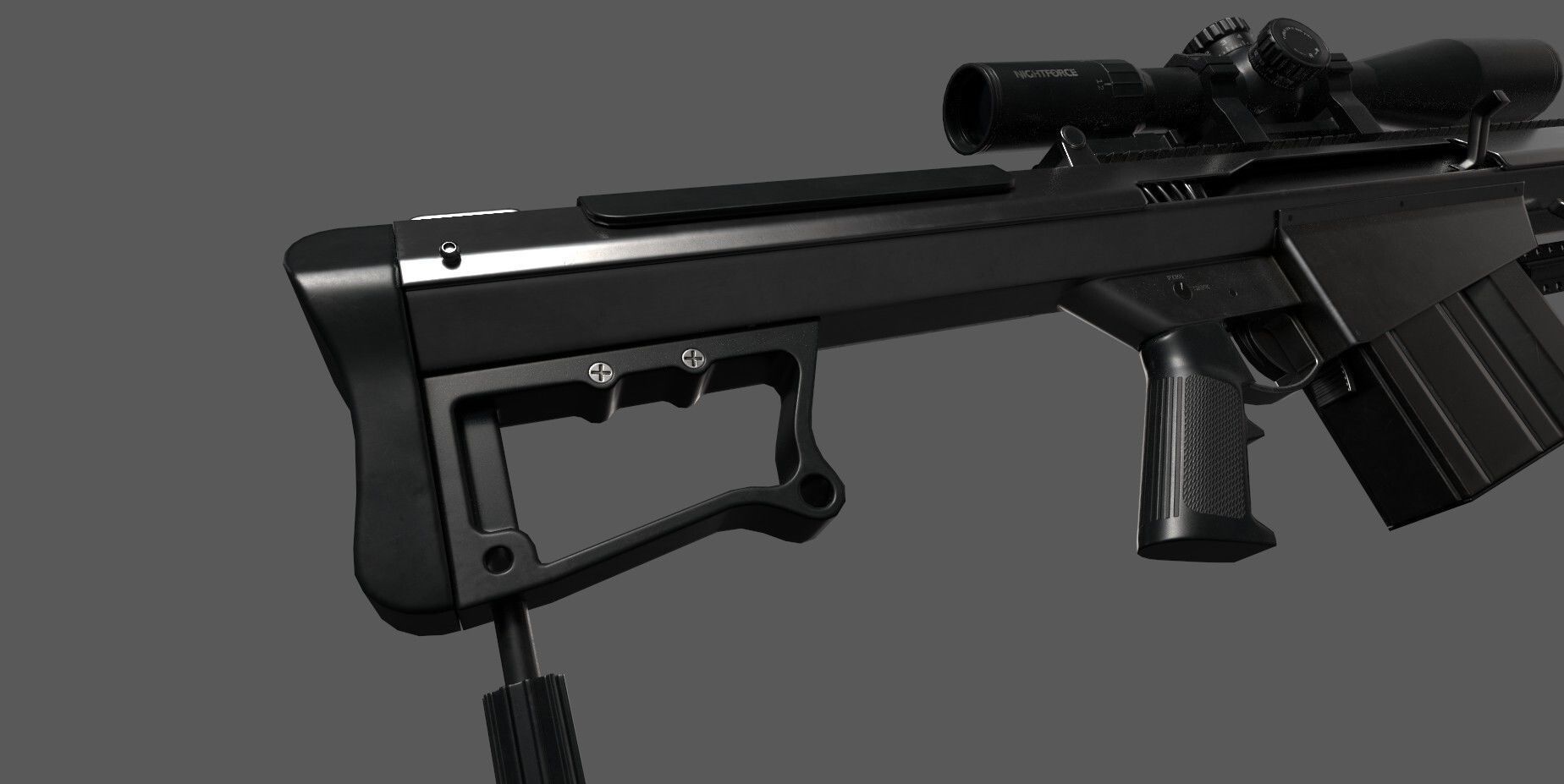 BARRETT M107A1 Low-poly 3D model_6