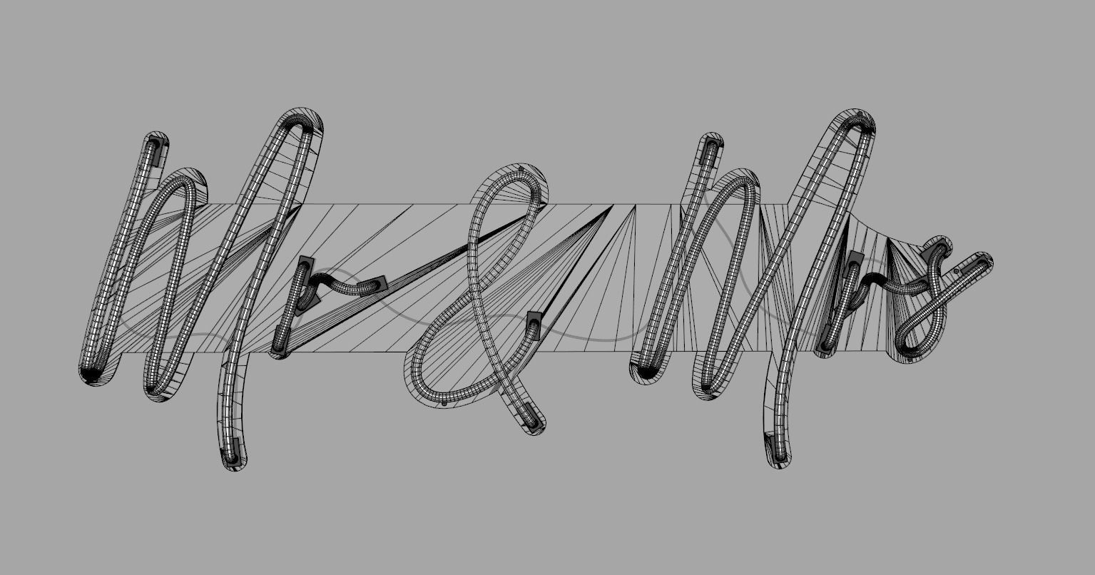 Mr and Mrs - Neon Sign 3D model_6