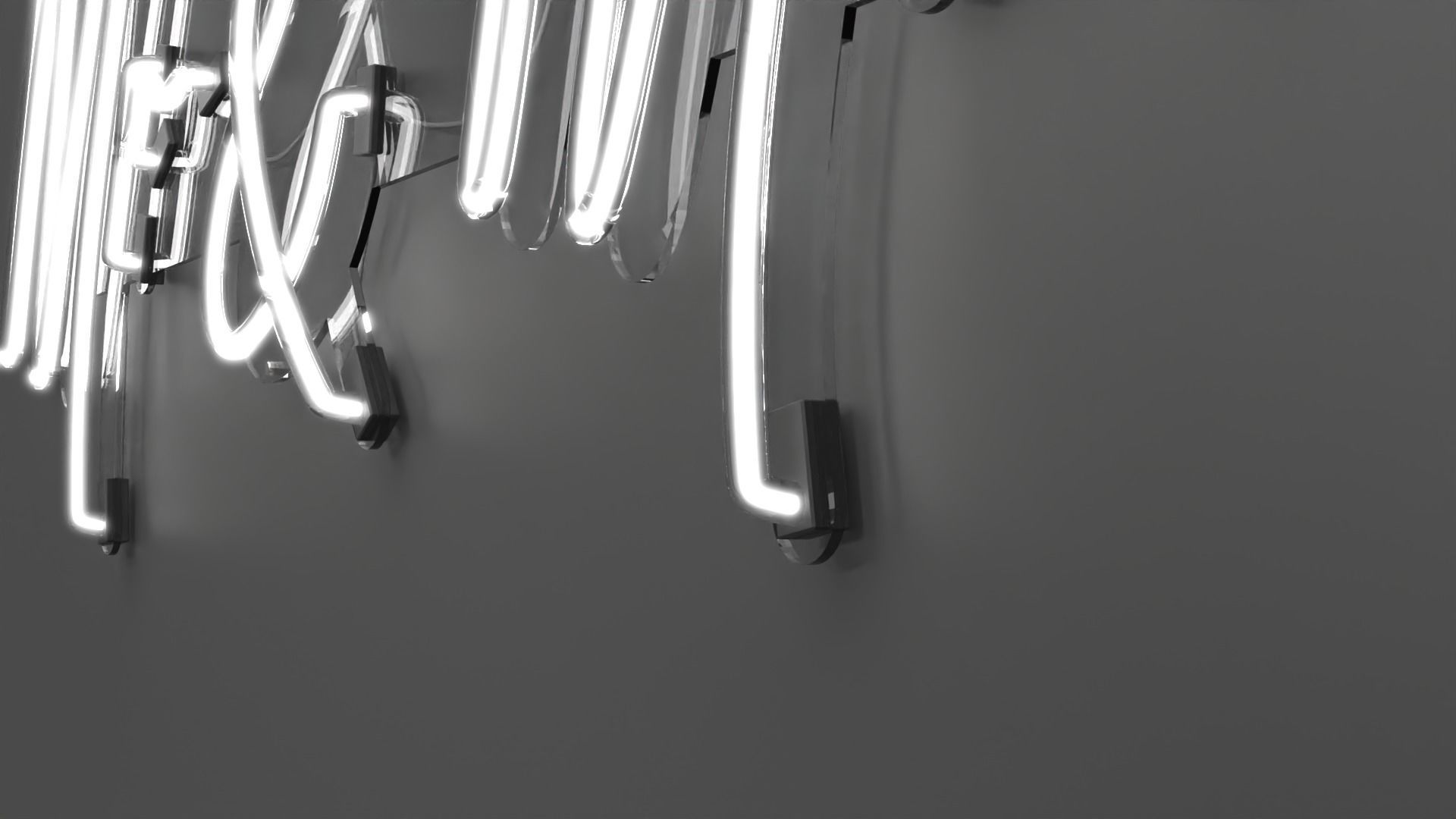 Mr and Mrs - Neon Sign 3D model_4