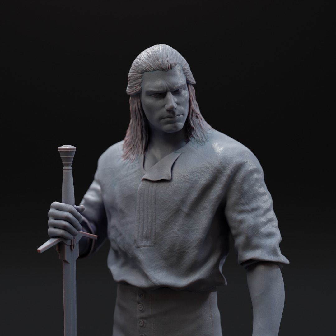 The Witcher 3d print man 3D print model_5