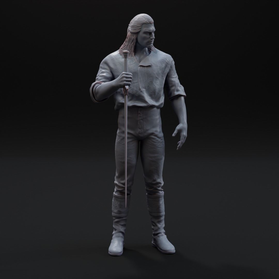 The Witcher 3d print man 3D print model_4