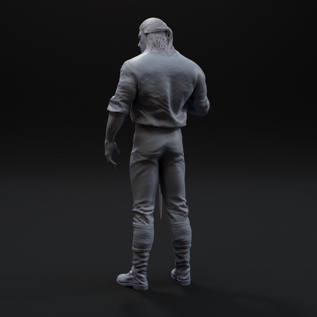 The Witcher 3d print man 3D print model_2