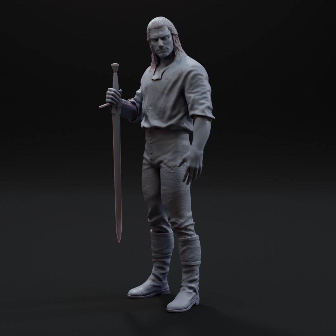 The Witcher 3d print man 3D print model_1