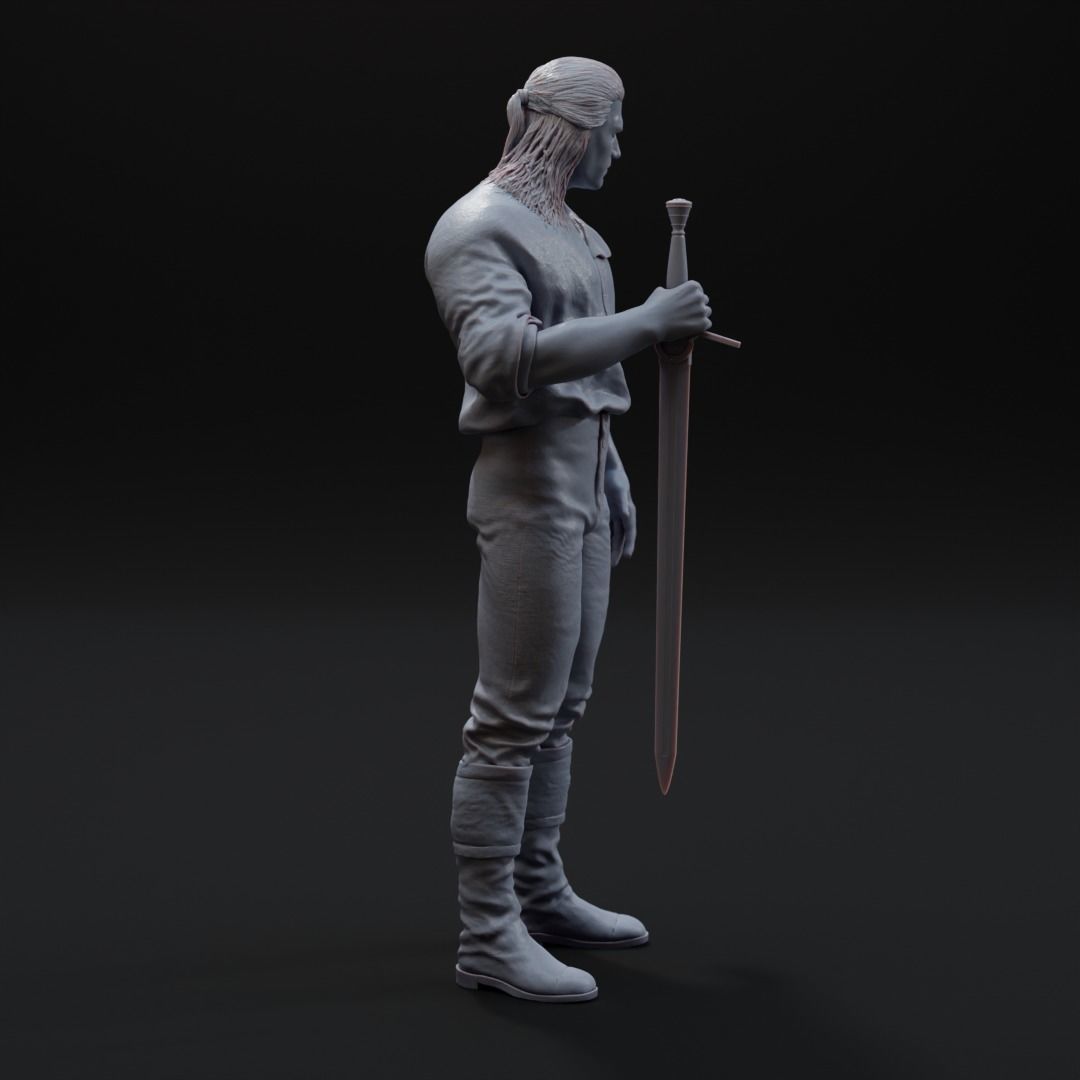 The Witcher 3d print man 3D print model_3