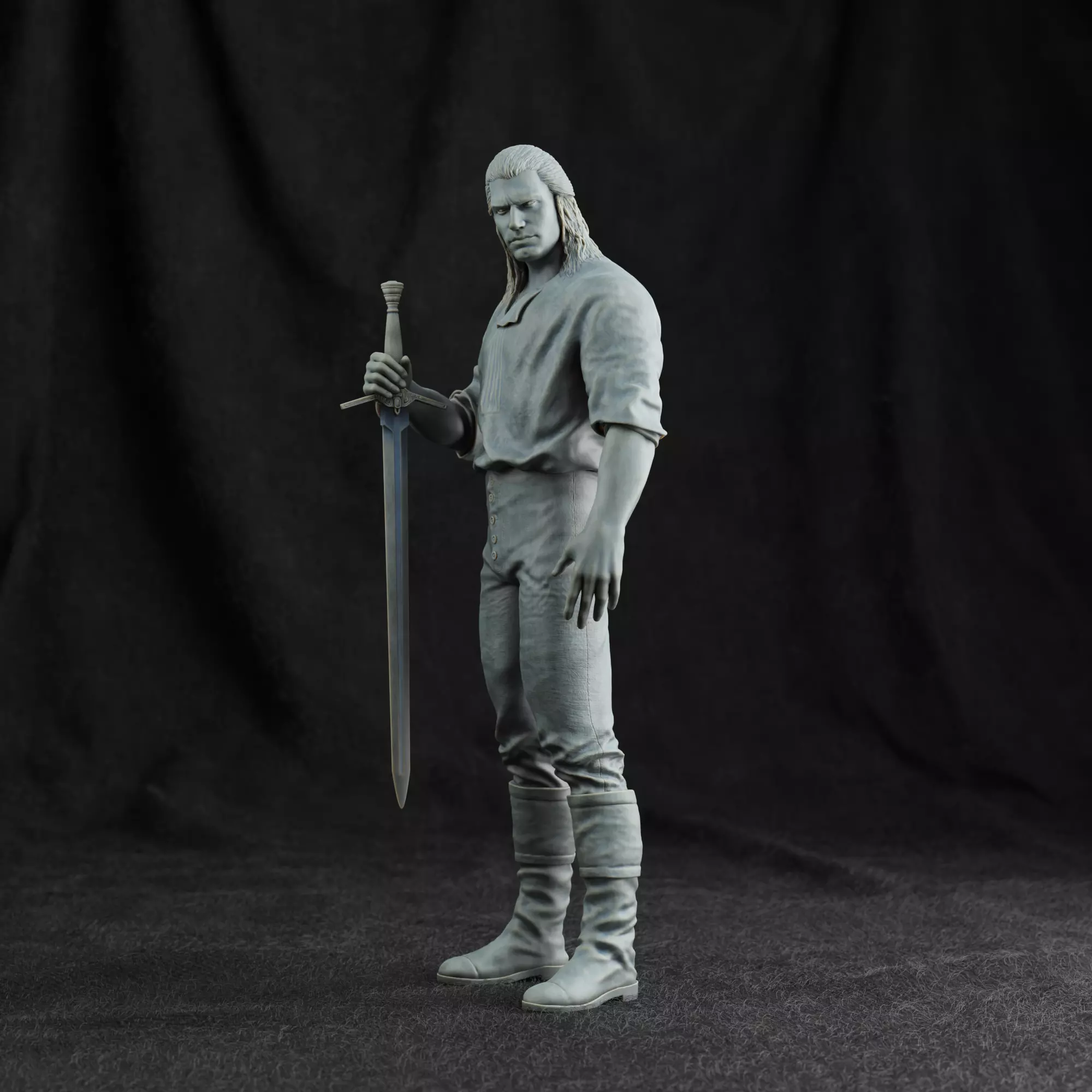 The Witcher 3d print man 3D print model_0