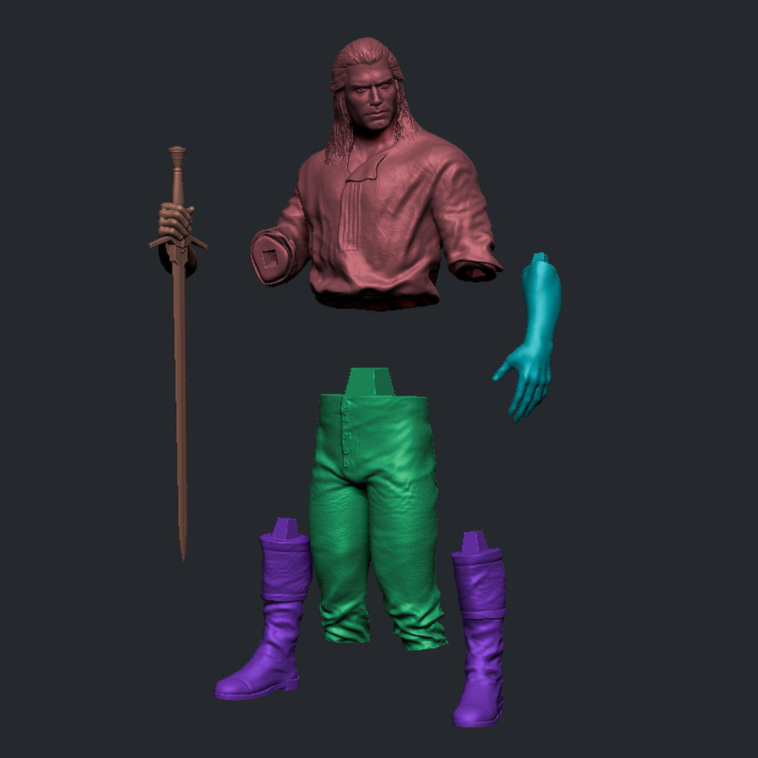 The Witcher 3d print man 3D print model_6