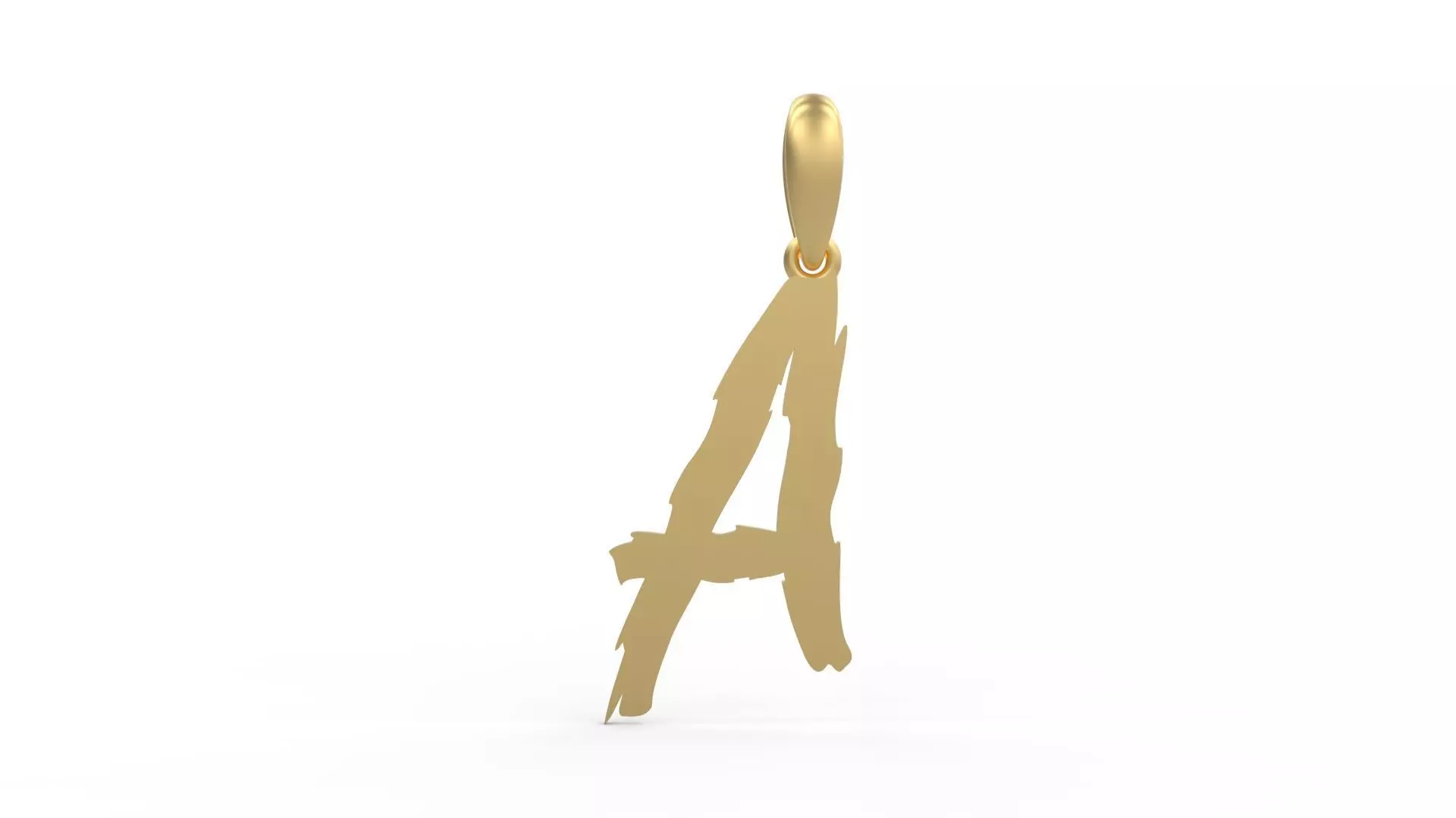 Initial Letters Pendant Clawster A 3D print model_0