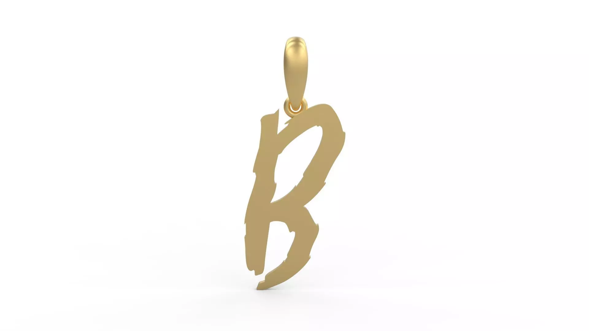Initial Letters Pendant Clawster B 3D print model_0