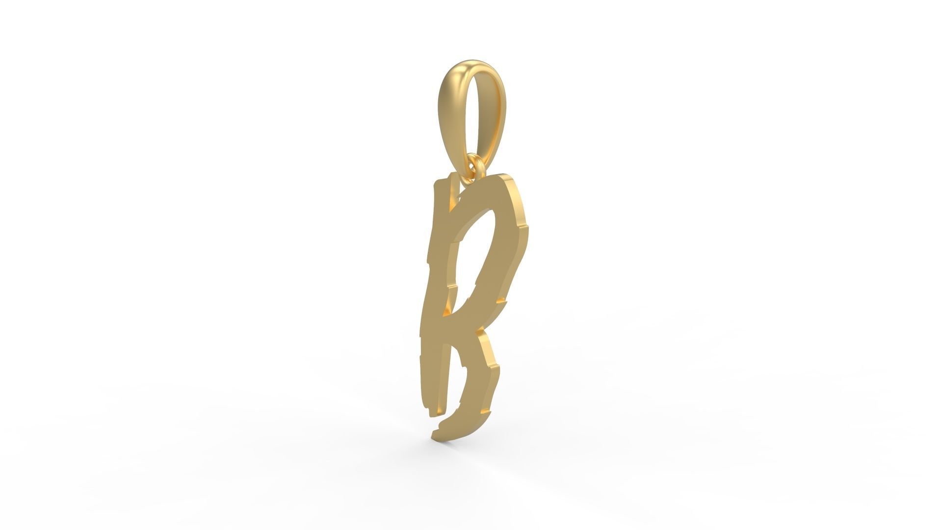 Initial Letters Pendant Clawster B 3D print model_1