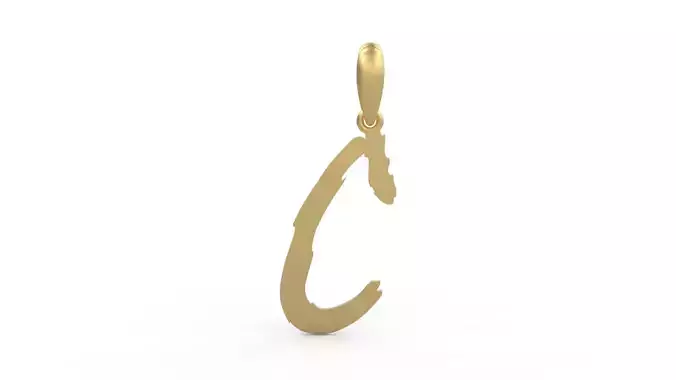 Initial Letters Pendant Clawster C 3D print model