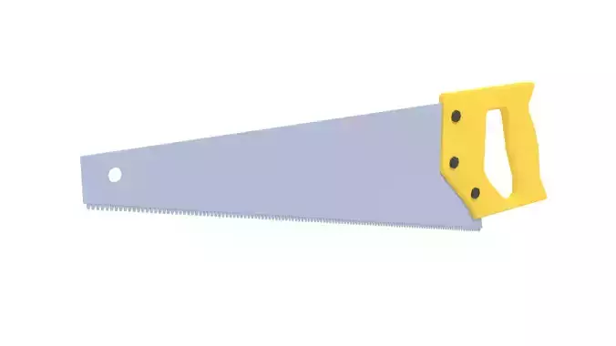 Low Poly Cartoon Hand Saw