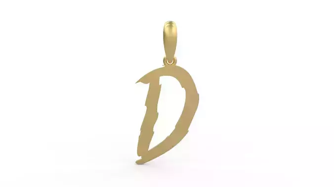 Initial Letters Pendant Clawster D