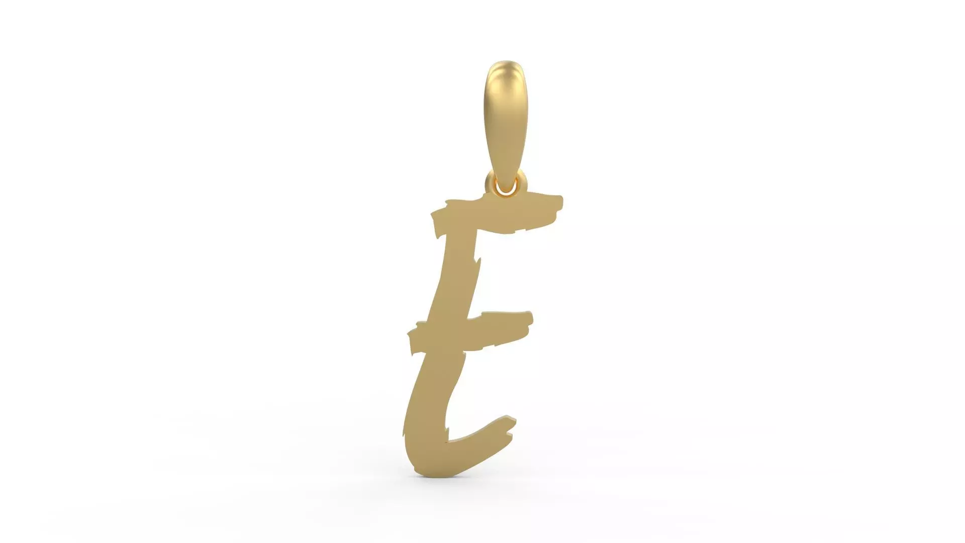 Initial Letters Pendant Clawster E 3D print model_0