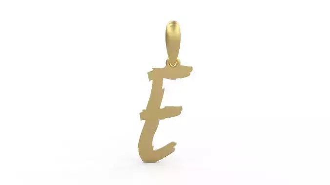 Initial Letters Pendant Clawster E 3D print model