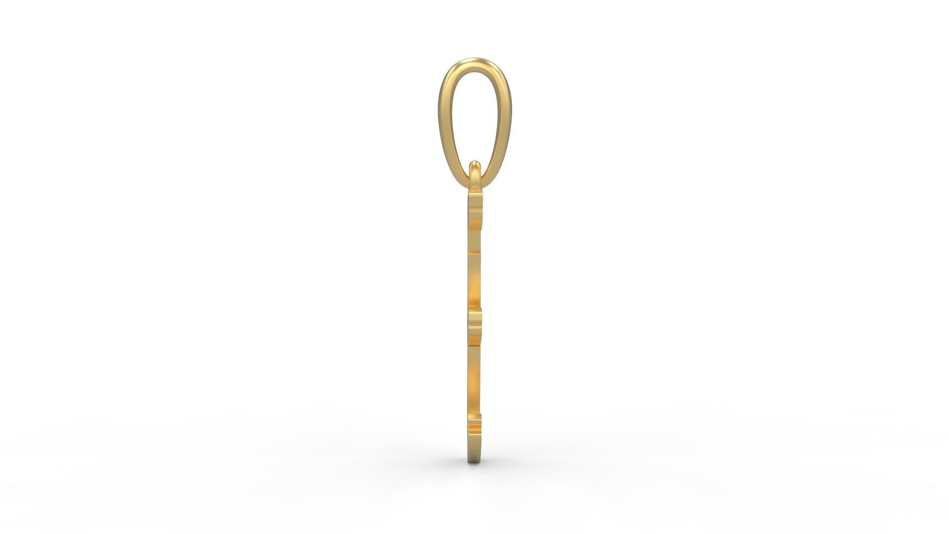 Initial Letters Pendant Clawster E 3D print model_2