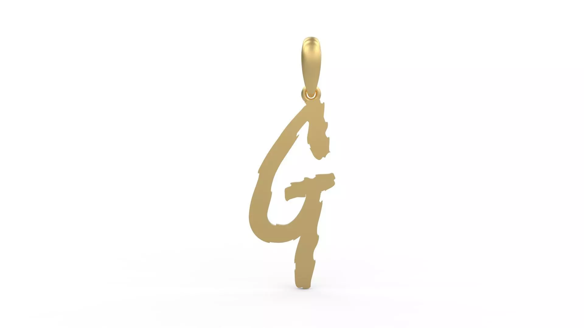 Initial Letters Pendant Clawster G 3D print model_0