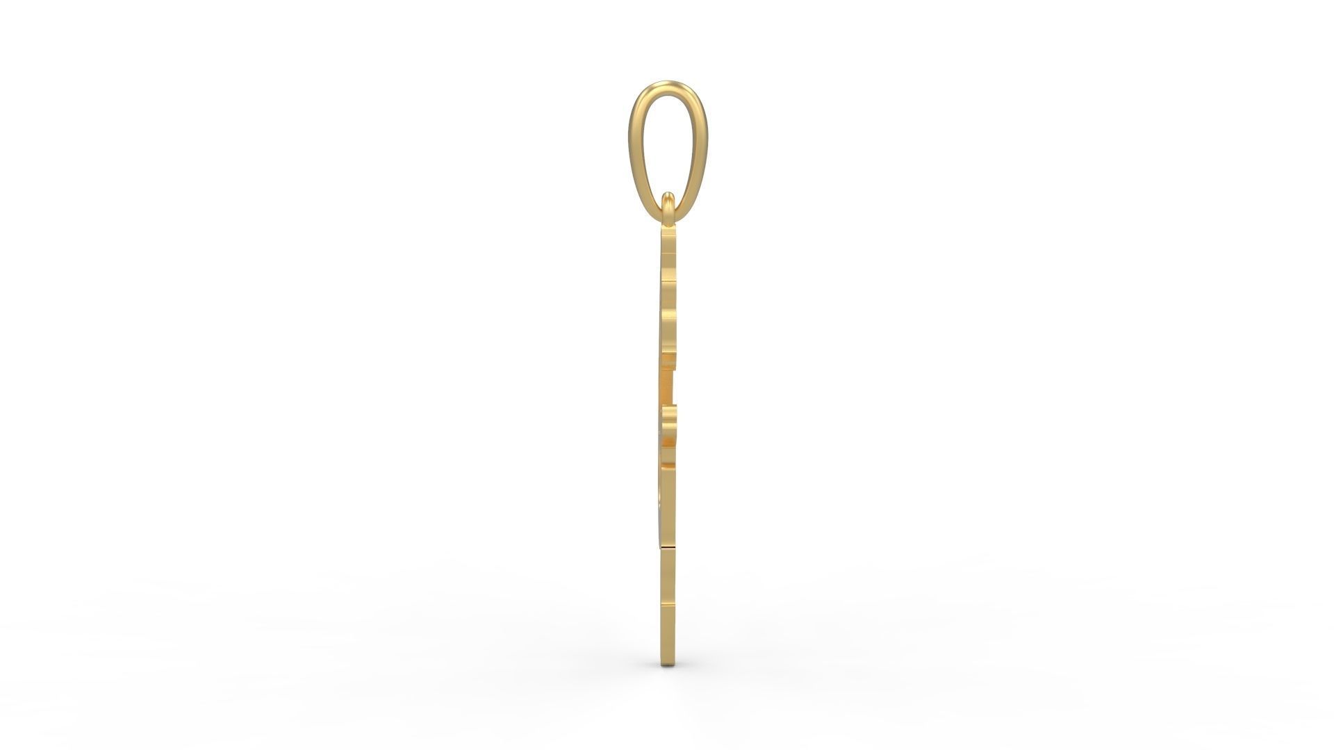 Initial Letters Pendant Clawster G 3D print model_2