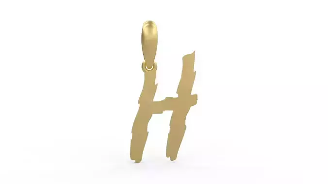 Initial Letters Pendant Clawster H 3D print model